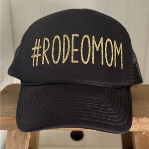 Black and Gold #RodeoMom Cap